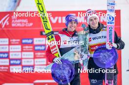19.03.2023, Vikersund, Norway (NOR): Stefan Kraft (AUT), Halvor Egner Granerud (NOR), (l-r)  - FIS world cup ski flying men, individual HS240, Vikersund (NOR). www.nordicfocus.com. © Thibaut/NordicFocus. Every downloaded picture is fee-liable.