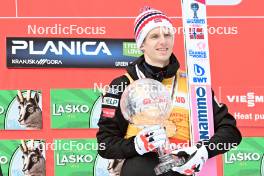 02.04.2023, Planica, Slovenia (SLO): Halvor Egner Granerud (NOR), Ski Jumping Overall World Cup, winner, 1st place - FIS world cup ski flying men, cups, Planica (SLO). www.nordicfocus.com. © Reichert/NordicFocus. Every downloaded picture is fee-liable.