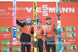 31.03.2023, Planica, Slovenia (SLO): Halvor Egner Granerud (NOR), Stefan Kraft (AUT), Anze Lanisek (SLO), (l-r) - FIS world cup ski flying men, cups, Planica (SLO). www.nordicfocus.com. © Reichert/NordicFocus. Every downloaded picture is fee-liable.