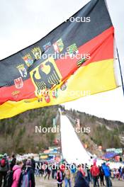 31.03.2023, Planica, Slovenia (SLO): feature: fans spectators, flag - FIS world cup ski flying men, individual HS240, Planica (SLO). www.nordicfocus.com. © Reichert/NordicFocus. Every downloaded picture is fee-liable.