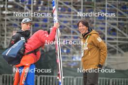 30.03.2023, Planica, Slovenia (SLO): Taku Takeuchi (JPN), Noriaki Kasai (JPN), (l-r) - FIS world cup ski flying men, training, Planica (SLO). www.nordicfocus.com. © Reichert/NordicFocus. Every downloaded picture is fee-liable.