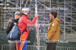 30.03.2023, Planica, Slovenia (SLO): Taku Takeuchi (JPN), Noriaki Kasai (JPN), (l-r) - FIS world cup ski flying men, training, Planica (SLO). www.nordicfocus.com. © Reichert/NordicFocus. Every downloaded picture is fee-liable.
