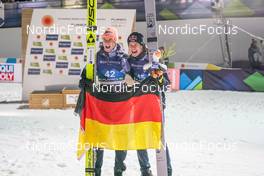 25.02.2023, Planica, Slovenia (SLO): Karl Geiger (GER), Andreas Wellinger (GER), (l-r)  - FIS nordic world ski championships ski jumping men, individual HS100, Planica (SLO). www.nordicfocus.com. © Thibaut/NordicFocus. Every downloaded picture is fee-liable.