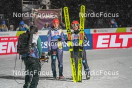26.02.2023, Planica, Slovenia (SLO): Selina Freitag (GER), Katharina Althaus (GER), (l-r)  - FIS nordic world ski championships ski jumping men, mixed team HS100, Planica (SLO). www.nordicfocus.com. © Thibaut/NordicFocus. Every downloaded picture is fee-liable.