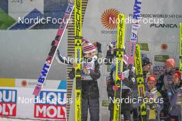 26.02.2023, Planica, Slovenia (SLO): Anna Odine Stroem (NOR), Thea Minyan Bjoerseth (NOR), (l-r)  - FIS nordic world ski championships ski jumping men, mixed team HS100, Planica (SLO). www.nordicfocus.com. © Thibaut/NordicFocus. Every downloaded picture is fee-liable.