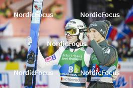 04.03.2023, Planica, Slovenia (SLO): Ziga Jelar (SLO), Lovro Kos (SLO), (l-r)  - FIS nordic world ski championships ski jumping men, team HS138, Planica (SLO). www.nordicfocus.com. © Thibaut/NordicFocus. Every downloaded picture is fee-liable.