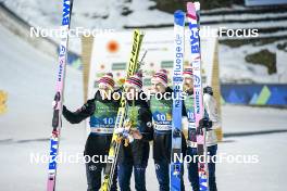 04.03.2023, Planica, Slovenia (SLO): Halvor Egner Granerud (NOR), Kristoffer Eriksen Sundal (NOR), Marius Lindvik (NOR), Johann Andre Forfang (NOR), (l-r)  - FIS nordic world ski championships ski jumping men, team HS138, Planica (SLO). www.nordicfocus.com. © Thibaut/NordicFocus. Every downloaded picture is fee-liable.
