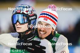 04.03.2023, Planica, Slovenia (SLO): Marius Lindvik (NOR), Johann Andre Forfang (NOR), (l-r)  - FIS nordic world ski championships ski jumping men, team HS138, Planica (SLO). www.nordicfocus.com. © Thibaut/NordicFocus. Every downloaded picture is fee-liable.