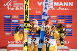 25.11.2023, Ruka, Finland (FIN): Pius Paschke (GER), Stephan Leyhe (GER), (l-r)  - FIS world cup ski jumping men, individual HS142, Ruka (FIN). www.nordicfocus.com. © Thibaut/NordicFocus. Every downloaded picture is fee-liable.