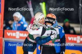 26.11.2023, Ruka, Finland (FIN): Michael Hayboeck (AUT), Jan Hoerl (AUT), (l-r)  - FIS world cup ski jumping men, individual HS142, Ruka (FIN). www.nordicfocus.com. © Thibaut/NordicFocus. Every downloaded picture is fee-liable.