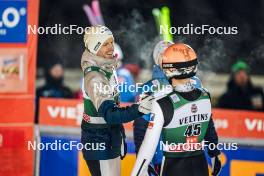 26.11.2023, Ruka, Finland (FIN): Michael Hayboeck (AUT), Jan Hoerl (AUT), (l-r)  - FIS world cup ski jumping men, individual HS142, Ruka (FIN). www.nordicfocus.com. © Thibaut/NordicFocus. Every downloaded picture is fee-liable.
