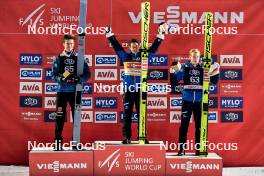 03.12.2023, Lillehammer, Norway (NOR): Andreas Wellinger (GER), Stefan Kraft (AUT), Jan Hoerl (AUT), (l-r) - FIS world cup ski jumping men, individual HS140, Lillehammer (NOR). www.nordicfocus.com. © Thibaut/NordicFocus. Every downloaded picture is fee-liable.