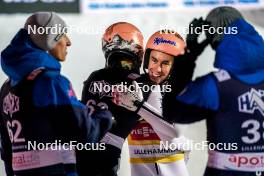 03.12.2023, Lillehammer, Norway (NOR): Jan Hoerl (AUT), Stefan Kraft (AUT), (l-r)  - FIS world cup ski jumping men, individual HS140, Lillehammer (NOR). www.nordicfocus.com. © Thibaut/NordicFocus. Every downloaded picture is fee-liable.