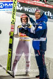 03.12.2023, Lillehammer, Norway (NOR): Stefan Kraft (AUT), Daniel Huber (AUT), (l-r)  - FIS world cup ski jumping men, individual HS140, Lillehammer (NOR). www.nordicfocus.com. © Thibaut/NordicFocus. Every downloaded picture is fee-liable.