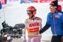 02.12.2023, Lillehammer, Norway (NOR): Stefan Kraft (AUT), Manuel Fettner (AUT), (l-r)  - FIS world cup ski jumping men, individual HS98, Lillehammer (NOR). www.nordicfocus.com. © Thibaut/NordicFocus. Every downloaded picture is fee-liable.