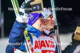 02.12.2023, Lillehammer, Norway (NOR): Stefan Kraft (AUT), Daniel Tschofenig (AUT), (l-r) - FIS world cup ski jumping men, individual HS98, Lillehammer (NOR). www.nordicfocus.com. © Thibaut/NordicFocus. Every downloaded picture is fee-liable.