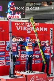 02.12.2023, Lillehammer, Norway (NOR): Andreas Wellinger (GER), Stefan Kraft (AUT), Daniel Tschofenig (AUT), (l-r) - FIS world cup ski jumping men, individual HS98, Lillehammer (NOR). www.nordicfocus.com. © Thibaut/NordicFocus. Every downloaded picture is fee-liable.