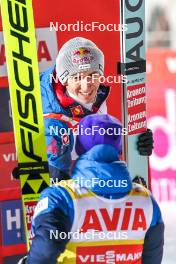 02.12.2023, Lillehammer, Norway (NOR): Daniel Tschofenig (AUT), Stefan Kraft (AUT), (l-r) - FIS world cup ski jumping men, individual HS98, Lillehammer (NOR). www.nordicfocus.com. © Thibaut/NordicFocus. Every downloaded picture is fee-liable.