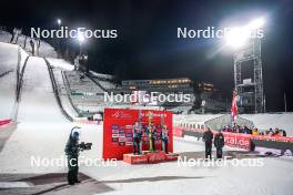 02.12.2023, Lillehammer, Norway (NOR): Andreas Wellinger (GER), Stefan Kraft (AUT), Daniel Tschofenig (AUT), (l-r) - FIS world cup ski jumping men, individual HS98, Lillehammer (NOR). www.nordicfocus.com. © Thibaut/NordicFocus. Every downloaded picture is fee-liable.
