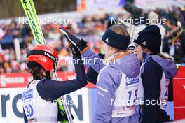 04.02.2023, Willingen, Germany (GER): Selina Freitag (GER), Pauline Hessler (GER), Anna Rupprecht (GER), (l-r)  - FIS world cup ski jumping women, individual HS147, Willingen (GER). www.nordicfocus.com. © Thibaut/NordicFocus. Every downloaded picture is fee-liable