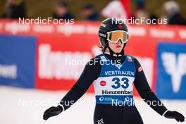 10.02.2023, Hinzenbach, Austria (AUT): Abigail Strate (CAN) - FIS world cup ski jumping women, individual HS90, Hinzenbach (AUT). www.nordicfocus.com. © Modica/NordicFocus. Every downloaded picture is fee-liable.