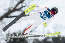 11.02.2023, Hinzenbach, Austria (AUT): Qi Liu (CHN) - FIS world cup ski jumping women, individual HS90, Hinzenbach (AUT). www.nordicfocus.com. © Modica/NordicFocus. Every downloaded picture is fee-liable.