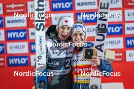 15.03.2023, Lillehammer, Norway (NOR): Alexandria Loutitt (CAN), Eva Pinkelnig (AUT), (l-r)  - FIS world cup ski jumping women, individual HS140, Lillehammer (NOR). www.nordicfocus.com. © Thibaut/NordicFocus. Every downloaded picture is fee-liable.