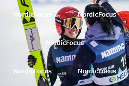 13.03.2023, Lillehammer, Norway (NOR): Selina Freitag (GER), Katharina Althaus (GER), Luisa Goerlich (GER), (l-r)  - FIS world cup ski jumping women, individual HS140, Lillehammer (NOR). www.nordicfocus.com. © Thibaut/NordicFocus. Every downloaded picture is fee-liable.