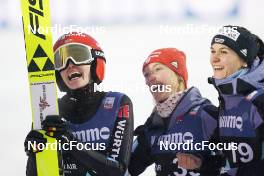 13.03.2023, Lillehammer, Norway (NOR): Selina Freitag (GER), Katharina Althaus (GER), Luisa Goerlich (GER), (l-r) - FIS world cup ski jumping women, individual HS140, Lillehammer (NOR). www.nordicfocus.com. © Thibaut/NordicFocus. Every downloaded picture is fee-liable.