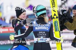19.03.2023, Vikersund, Norway (NOR): Nika Kriznar (SLO), Ema Klinec (SLO), (l-r)  - FIS ski flying women, individual HS240, Vikersund (NOR). www.nordicfocus.com. © Thibaut/NordicFocus. Every downloaded picture is fee-liable.