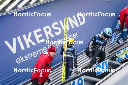 19.03.2023, Vikersund, Norway (NOR): Anna Rupprecht (GER), Yuki Ito (JPN), (l-r)  - FIS ski flying women, individual HS240, Vikersund (NOR). www.nordicfocus.com. © Thibaut/NordicFocus. Every downloaded picture is fee-liable.