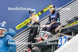 19.03.2023, Vikersund, Norway (NOR): Yuki Ito (JPN), Anna Rupprecht (GER), (l-r)  - FIS ski flying women, individual HS240, Vikersund (NOR). www.nordicfocus.com. © Thibaut/NordicFocus. Every downloaded picture is fee-liable.