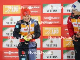 24.03.2023, Lahti, Finland (FIN): Katharina Althaus (GER), Eva Pinkelnig (AUT), (l-r) - FIS world cup ski jumping women, cups, Lahti (FIN). www.nordicfocus.com. © Thibaut/NordicFocus. Every downloaded picture is fee-liable.