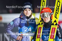 23.02.2023, Planica, Slovenia (SLO): Anna Rupprecht (GER), Katharina Althaus (GER), (l-r)  - FIS nordic world ski championships ski jumping women, individual HS100, Planica (SLO). www.nordicfocus.com. © Thibaut/NordicFocus. Every downloaded picture is fee-liable.