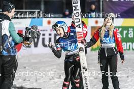 23.02.2023, Planica, Slovenia (SLO): Eva Pinkelnig (AUT), Chiara Kreuzer (AUT), (l-r)  - FIS nordic world ski championships ski jumping women, individual HS100, Planica (SLO). www.nordicfocus.com. © Thibaut/NordicFocus. Every downloaded picture is fee-liable.