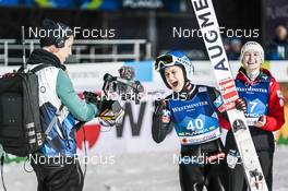 23.02.2023, Planica, Slovenia (SLO): Eva Pinkelnig (AUT), Julia Muehlbacher (AUT), (l-r)  - FIS nordic world ski championships ski jumping women, individual HS100, Planica (SLO). www.nordicfocus.com. © Thibaut/NordicFocus. Every downloaded picture is fee-liable.