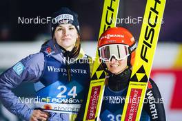 23.02.2023, Planica, Slovenia (SLO): Anna Rupprecht (GER), Katharina Althaus (GER), (l-r)  - FIS nordic world ski championships ski jumping women, individual HS100, Planica (SLO). www.nordicfocus.com. © Thibaut/NordicFocus. Every downloaded picture is fee-liable.