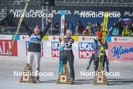 01.03.2023, Planica, Slovenia (SLO): Maren Lundby (NOR), Alexandria Loutitt (CAN), Katharina Althaus (GER) - FIS nordic world ski championships ski jumping women, individual HS138, Planica (SLO). www.nordicfocus.com. © Thibaut/NordicFocus. Every downloaded picture is fee-liable.