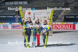 01.03.2023, Planica, Slovenia (SLO): Maren Lundby (NOR), Alexandria Loutitt (CAN), Katharina Althaus (GER), (l-r)  - FIS nordic world ski championships ski jumping women, individual HS138, Planica (SLO). www.nordicfocus.com. © Thibaut/NordicFocus. Every downloaded picture is fee-liable.