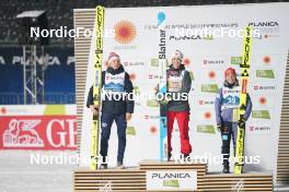 01.03.2023, Planica, Slovenia (SLO): Maren Lundby (NOR), Alexandria Loutitt (CAN), Katharina Althaus (GER), (l-r) -  FIS nordic world ski championships ski jumping women, individual HS138, Planica (SLO). www.nordicfocus.com. © Thibaut/NordicFocus. Every downloaded picture is fee-liable.