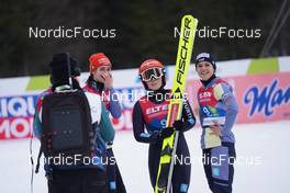 25.02.2023, Planica, Slovenia (SLO): Selina Freitag (GER), Katharina Althaus (GER), Luisa Goerlich (GER), (l-r) - FIS nordic world ski championships ski jumping women, team HS100, Planica (SLO). www.nordicfocus.com. © Thibaut/NordicFocus. Every downloaded picture is fee-liable.
