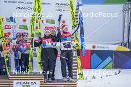 25.02.2023, Planica, Slovenia (SLO): Thea Minyan Bjoerseth (NOR), Eirin Maria Kvandal (NOR), (l-r)  - FIS nordic world ski championships ski jumping women, team HS100, Planica (SLO). www.nordicfocus.com. © Thibaut/NordicFocus. Every downloaded picture is fee-liable.