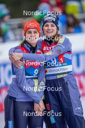 25.02.2023, Planica, Slovenia (SLO): Selina Freitag (GER), Anna Rupprecht (GER), (l-r)  - FIS nordic world ski championships ski jumping women, team HS100, Planica (SLO). www.nordicfocus.com. © Thibaut/NordicFocus. Every downloaded picture is fee-liable.