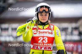 14.12.2023, Engelberg, Switzerland (SUI): Paige Jones (USA) - FIS world cup ski jumping women, training, Engelberg (SUI). www.nordicfocus.com. © Thibaut/NordicFocus. Every downloaded picture is fee-liable