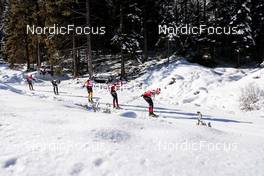 14.01.2023, Sexten, Italy (ITA): Oskar Kardin, Tord Gjerdalen, Amund Riege, (l-r)  - Ski Classics Pustertaler Ski Marathon - Sexten (ITA). www.nordicfocus.com. © Vanzetta/NordicFocus. Every downloaded picture is fee-liable.