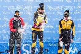 14.01.2023, Sexten, Italy (ITA): Ida Dahl, Alnes Gjerde, Emilie Fleten, (l-r)  - Ski Classics Pustertaler Ski Marathon - Sexten (ITA). www.nordicfocus.com. © Vanzetta/NordicFocus. Every downloaded picture is fee-liable.