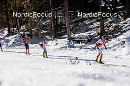 14.01.2023, Sexten, Italy (ITA): Pedersen Eide, Axel Jutterstroem, Stian Hoelgaard, (l-r)  - Ski Classics Pustertaler Ski Marathon - Sexten (ITA). www.nordicfocus.com. © Vanzetta/NordicFocus. Every downloaded picture is fee-liable.