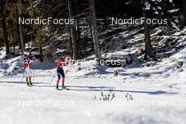 14.01.2023, Sexten, Italy (ITA): Pedersen Eide, Petter Stakston, (l-r)  - Ski Classics Pustertaler Ski Marathon - Sexten (ITA). www.nordicfocus.com. © Vanzetta/NordicFocus. Every downloaded picture is fee-liable.
