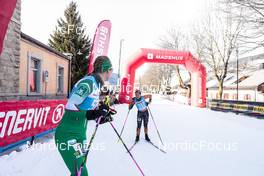 14.01.2023, Sexten, Italy (ITA): Ingvild Bratlie, Julia Angelsioeoe, (l-r)  - Ski Classics Pustertaler Ski Marathon - Sexten (ITA). www.nordicfocus.com. © Vanzetta/NordicFocus. Every downloaded picture is fee-liable.