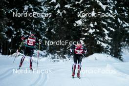 14.01.2023, Sexten, Italy (ITA): Bjorn Toft, Sune Elmose, (l-r)  - Ski Classics Pustertaler Ski Marathon - Sexten (ITA). www.nordicfocus.com. © Vanzetta/NordicFocus. Every downloaded picture is fee-liable.